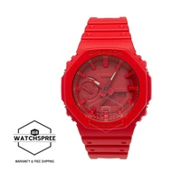 [Watchspree] Casio G-Shock Carbon Core Guard Structure Red Resin Band Watch GA2100-4A GA-2100-4A GA2100