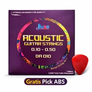 Dluxe Acoustic Guitar Strings (FREE PICK) - pilihan Size .009 / .010 / .011