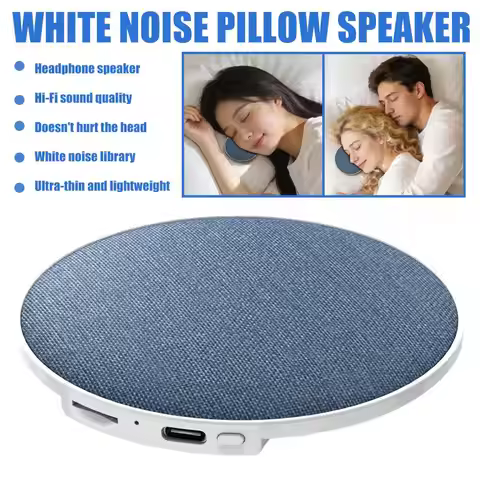 Night Blue Sleep Speaker Bluetooth 54 HiFi Sound ABS PC Linen Fabric TF Card White Noise Library Typ