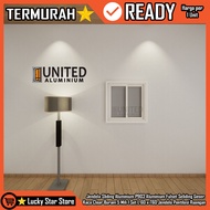 Sliding Window Sliding Sliding Sliding Aluminum Fullset Type J903 L 60 X H 60 Clear Frosted Glass Ri