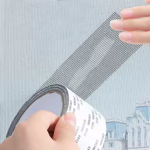 Window Screen Repair Tape Self Adhesive Mesh Tape Net Door Fix Patch Anti Insect Mosquito Mesh Broke