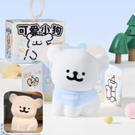 Cartoon Sleep Light with Sticky Puppies, Silicone Soft Skin Companion Sleep Light