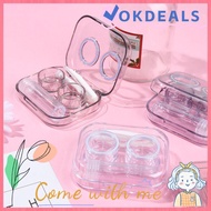 OKDEALS Contact Lenses  Transparent Glasses Lens Holder Solution Bottle Container