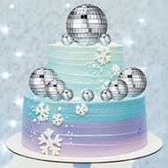 2024 New 10Pcs Disco Ball Cake Decoration 70's 80 Disco Cake Decor Disco Ball Topper Disco Ball Danc