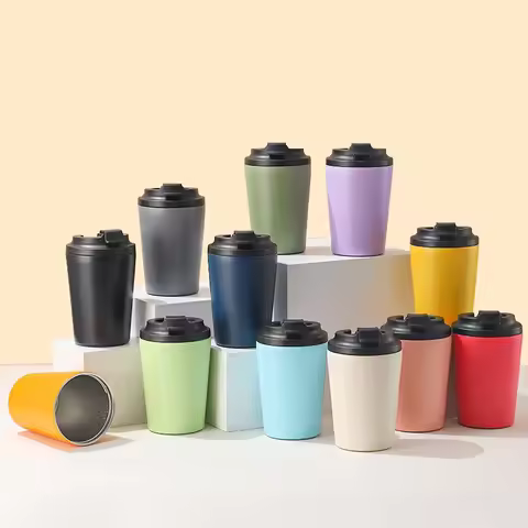 Steel Vacuum Coffee Cup 12oz 350ml Double Wall Ice Cooler Home Vacuum Coffee Flask
