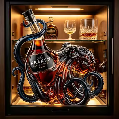 Kraken Octopus Glass Liquor Decanter Luxurious Design Whiskey Rum Bottle For Home Bar Spirits Storag