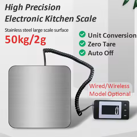 Electronic Weight Scales 50kg/2g High-precision Wired/Wireless Floor Scale with Unit Conversion Zero