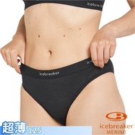 [Icebreaker] Women Cool-Lite Sprite Merino Wool Panties High Elastic Sanitary Pants Black IB0A5725