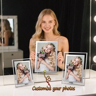Customized Photo Crystal Glass Picture Frame, Personalize With Your Own Image, 5/6/7 Inch, A4, Minim