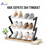 4-Tier Shoe Rack, Sandal Rack, Zigzag Shoe Rack, Size 45 x 19 x 51 cm