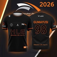 Gumayusi Zeus Jersey T-shirt 2026 New Hle Team Uniform LOL Esports Lck 3D T shirt Fashion Street Per