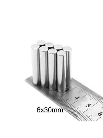 6x30 mm Thick Strong Cylinder Magnet 6mm*30mm Round Magnet 6x30mm For Home Refrigerator,Office,DIY 6