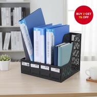 Office File Storage Rack Desktop Vertical Data File Stand Thickened Large File Box