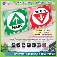 PREMIUM ACRYLIC up and down stairs K3 ACRYLIC sign up and down safety instructions