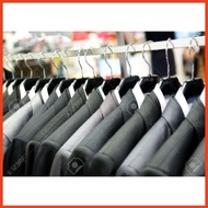 Plastic coat hanger - high quality men's large shoulder hanger, black, size 42cm long