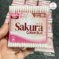 [1 Dozen] Premium Sakura Cotton Buds, 35 pcs / Hygienic Cotton Buds / Safe to use Earpicks