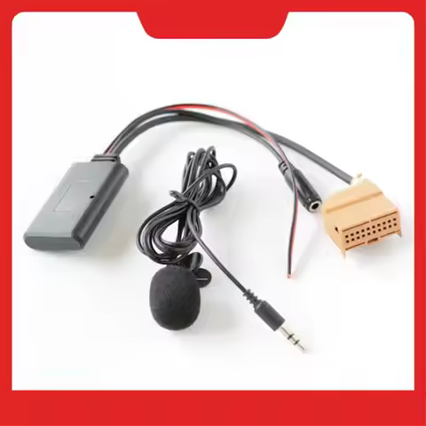 Car Bluetooth 5.0 Aux Cable Microphone Handsfree Mobile Phone Free Calling AV/AV2 Adapter For Q7 A6 