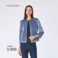 Guy Laroche Shiny Light jacket คอกลม แขนยาว สีฟ้า GBBBGY