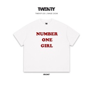 Boxy Twenty.2 T-Shirt - NUMBER ONE GIRL - 100% Cotton - 280 GSM - TWENTY.20