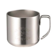 CAPTAIN STAG（鹿牌）MONTE 雙層不鏽鋼馬克杯350ml 銀色 UE-3428