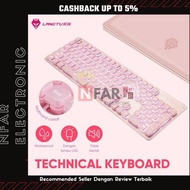 Cute Pink Gaming Keyboard for Girls Silent Click Membrane Keyboard
