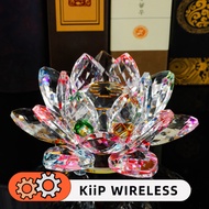 Pajangan Hiasan Tempat Lilin Kristal Bentuk Lotus Teratai 62cm Dekorasi Meja Meditasi Altar Souvenir