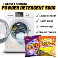 Lekas Sabun serbuk 500g (3 packet) Detergent Powder Sabun lantai baju cuci Sabun Basuh Murah Borong