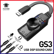 Plextone Gen2 GS3 Virtual 7.1 Channel USB Sound Card Adapter With PUBG & ML Sound Effect