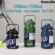 2000/2500ml Vacuum Insulated Tumbler Large Capacity Stainless Steel Water Bottle with Handle & Straw