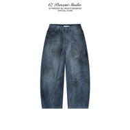 Washed Jeans with Curved Effect 67PERCENT/67% - OIL DIRTY WASH JEANS