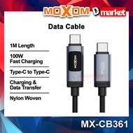 Moxom MX-CB361 Data Cable 100W Fast Charging Cable 100W Cable Type-C Cable Type-C Kable 1M Length Mo