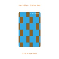 [ a cat in my tummy ] Card stickers สติ๊กเกอร์ติดบัตร PVC ผิวด้าน