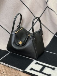 Hermes Lindy 26 Black GHW TC 黑金 Stamp B