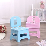 🔥new product🔥Thickened Children's Backrest Chair Foldable and Portable Plastic Small Stool Outdoor Baby Chair Household