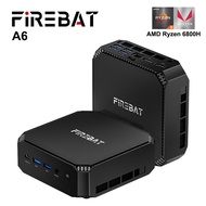 FIREBAT A6 MiniPC AMD R7 7735HS Dual Band WiFi6 BT5.2 16GB LPDDR5 RAM 512GB SSD Windows 11 Desktop G