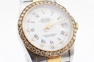 狀況良好，工作勞力士 Datejust 68273 10P 鑽石 Combi 自動女士手錶 ROLEX