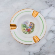 法國復古田園戀人陶瓷煙灰缸