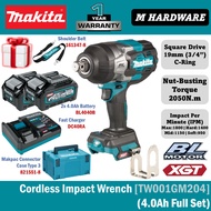 MAKITA 40Vmax Cordless Impact Wrench 19mm (3/4") 2050N.m TW001GM204 / TW001GZ02 / TW001GZ / TW001