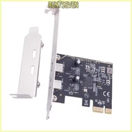 RUN PCIE USB 3 2 GEN2 Expansion Card PCIE to 2 USB C ASM1142 Chip Controller for PC