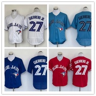 Ready StockToronto Blue Jays Toronto Blue Jays Baseball Uniform No. 27 Guerrerd jr Jersey Embroidery