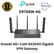 SG LOCAL TP-Link ER706W-4G Omada 4G+ Cat6 AX3000 Gigabit VPN Gateway