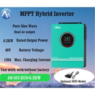6.2KW Hybrid Inverter MPPT Hybrid Solar Inverter Off Grid Inverter 48V Pure Sine Wave Hybrid Solar I