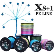 Sougayilang 8x+x Strands Braided PE Fishing Line 300M Strong Braided Fishing Line Multifilament PE L
