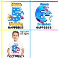 (Free Name!!) Couple T-Shirt And Adult BABY SHARK Birthday Birthday