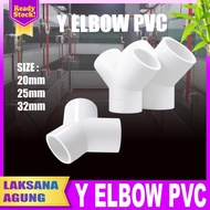 [20mm] Y Elbow Pvc 20mm White Color | Y Knee Pvc Aquarium, Hydroponic, 3 way/Paw 20mm