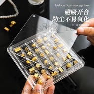 💕Invoice Acrylic Small Golden Bean Storage Box Bracelet Necklace Storage Box Earring Box Gold Pendan