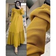 Ready Stok Gamis Luna Dress Rib Knit Premium Original