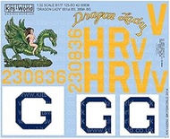 KW132090 1/32 US Army Air Force B-17F Flying Fortress 385th Bomber Squadron 551st Bomb Squadron Drag