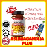 Ashwagandha KSM-66 Plus Soft Gels by Naturaherb | 30 softgel | Kencing Manis Diabetes Kolestrol Darah Tinggi
