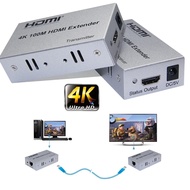 4K 100M Rj45 HDMI Extender Video Converter via CAT5e Cat6 Ethernet Cable for PS4 DVD Camera Laptop P